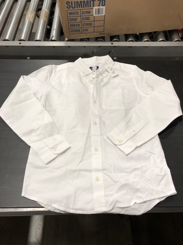 Photo 4 of The Children's Place Boys' Long Sleeve Oxford Shirt. WHITE. SIZE 10/12 L/G.
