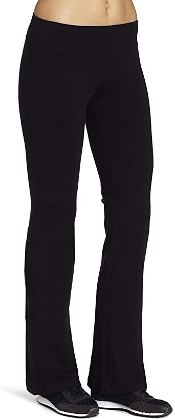 Photo 1 of Spalding Women's Bootleg Yoga Pant. BLACK. SIZE MEDIUM.
