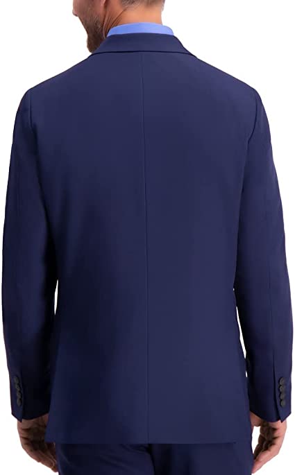 Photo 2 of Haggar Men's Active Series Stretch Slim Fit Suit Separates – Jacket. NAVY BLUE. SIZE 40 LONG. 
