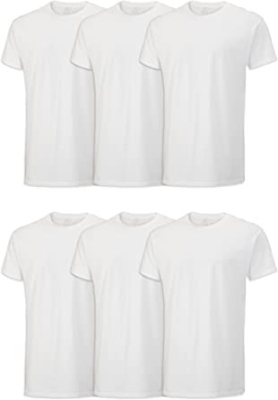 Photo 1 of Fruit of the Loom Men's Eversoft Cotton Crew T-Shirt. WHITE SIZE LARGE.
PACK OF 8. NEW OPEN PACKAGE.