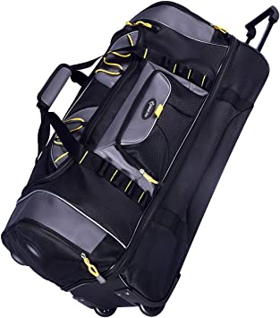 Photo 1 of TPRC Sierra Madre II Upright Rolling Duffel Bag, Black/Gray, 36-Inch
