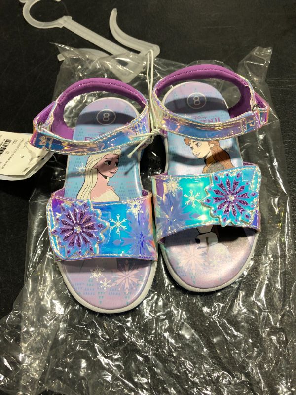 Photo 1 of Toddler Girls' Frozen Two Strap Footbed Sandals Size 8
