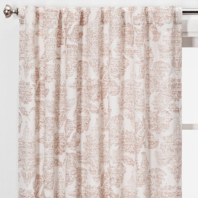 Photo 1 of 84"x54" Charade Floral Light Filtering Curtain Panel - Threshold™
