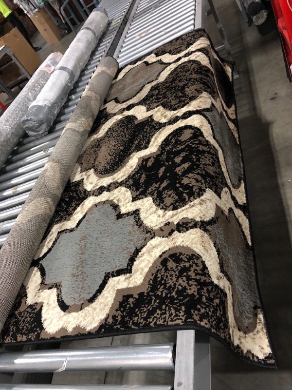 Photo 1 of Area Rug Black/Brown 5'x8'