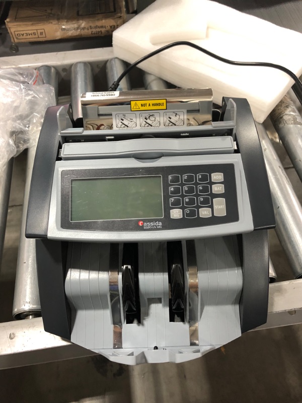 Photo 2 of Cassida 5520 UV/MG - USA Money Counter with ValuCount, UV/MG/IR Counterfeit Detection, Add and Batch Modes - Large LCD Display & Fast Counting Speed 1,300 Notes/Minute
