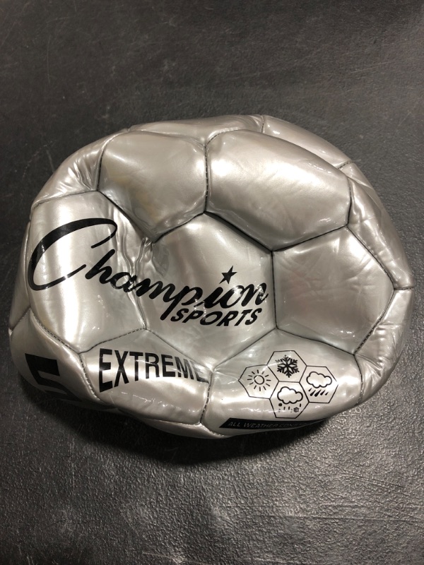 Photo 2 of Champion Sports Extreme Series Composite Soccer Ball: Sizes 3, 4, 5 in Multiple Colors
SIZE 5.