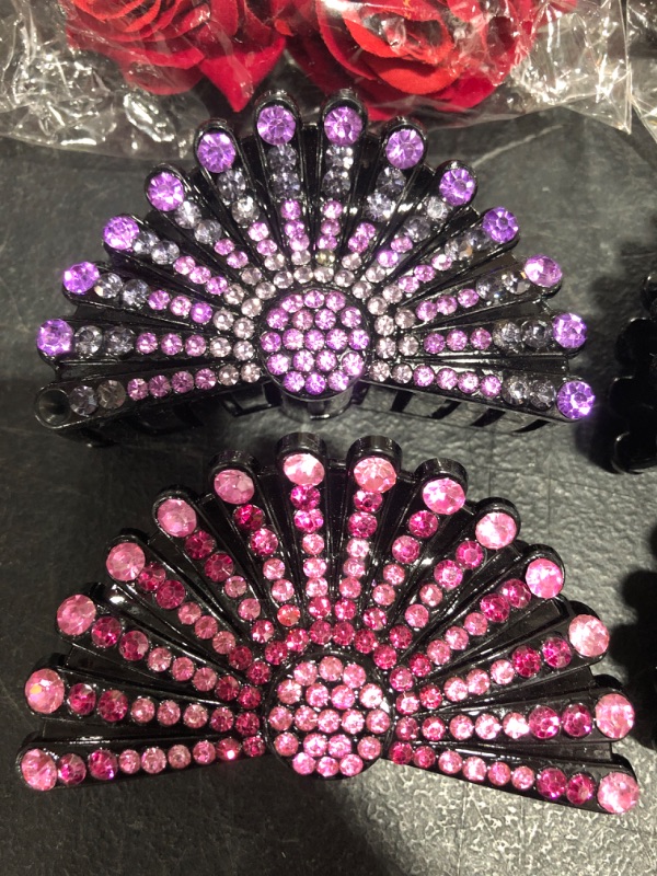 Photo 1 of ASSORTED HAIR CLIPS, LOT OF 6 ITEMS.