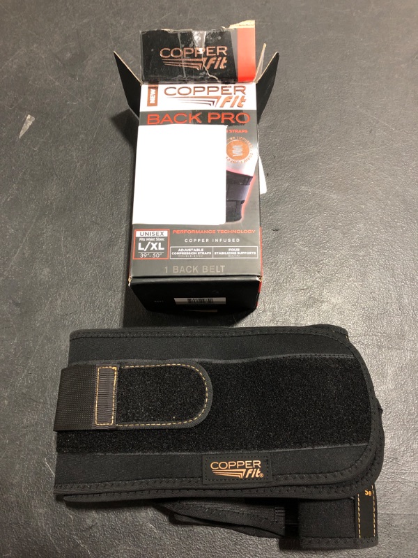 Photo 3 of Copper Fit Pro Back Belt Compression Brace, Large/X-Large. OPEN BOX.
