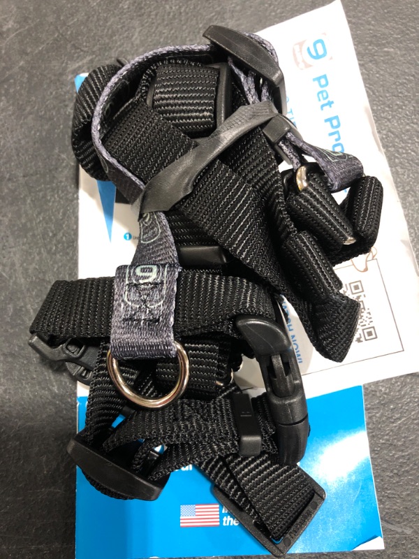 Photo 4 of Blue-9 Buckle-Neck Balance Harness, Fully Customizable Fit No-Pull Harness, Ideal for Dog Training and Obedience, Made in The USA (Medium, Blue)
21-32 INCH. MISSING PACKAGE. 