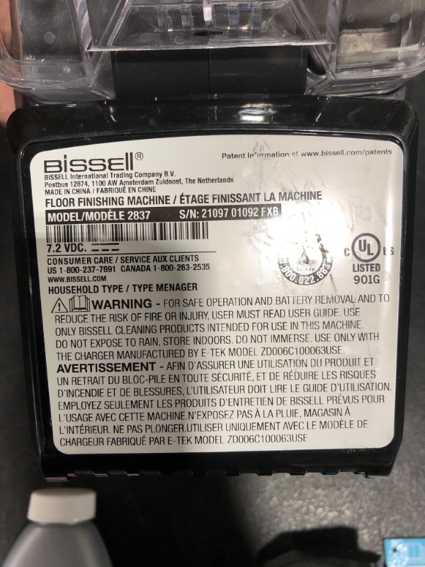 Photo 7 of Bissell Pet Stain Eraser PowerBrush, 2837
PRIOR USE. MISSING BOX. POWERS ON.