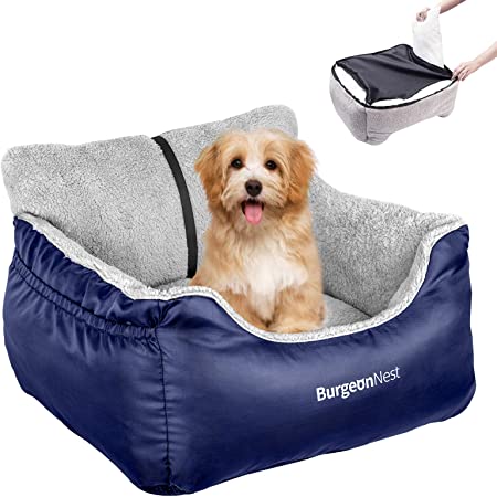 Photo 1 of BurgeonNest Dog Car Seat for Small Dogs, Fully Detachable and Washable Dog Carseats Small Under 25, Soft Dog Booster Seats with Storage Pockets and Clip-On Leash Portable Dog Car Travel Carrier Bed
PRIOR USE.