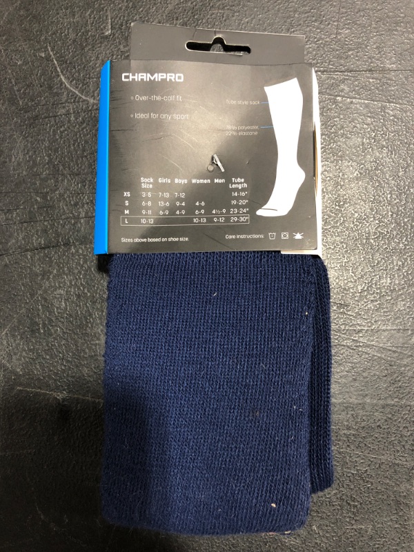 Photo 3 of CHAMPRO mens Compression Style Pro Socks
SIZE LARGE. NEW WITH TAGS. NAVY COLORED.