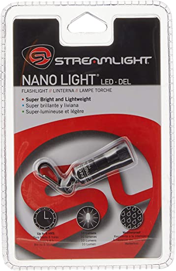 Photo 2 of Streamlight 73001 Nano Light Miniature Keychain LED Flashlight, Black - 10 Lumens
