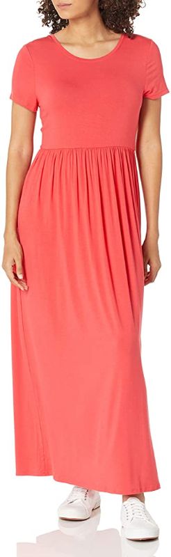 Photo 1 of Amazon Essentials Women's Short-Sleeve Waisted Maxi Dress
SIZE XS.