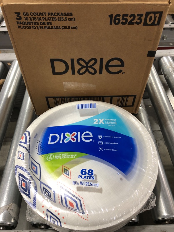 Photo 1 of DIXIE 10 1/16 INCH PLATES, CASE OF 3 PACKS.
