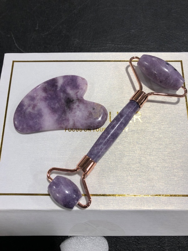 Photo 3 of Gua Sha Facial Tool & Jade Roller Set from Huefull Designed to Reduce Puffiness and Improve Wrinkles, Massage Tools for Your face and Body Treatment……
PHOTO FOR REFERENCE.