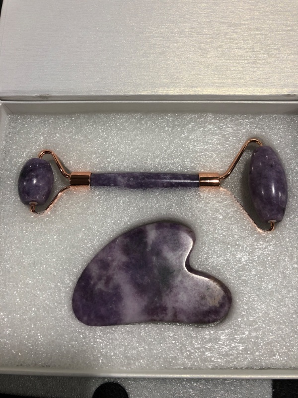 Photo 2 of Gua Sha Facial Tool & Jade Roller Set from Huefull Designed to Reduce Puffiness and Improve Wrinkles, Massage Tools for Your face and Body Treatment……
PHOTO FOR REFERENCE.