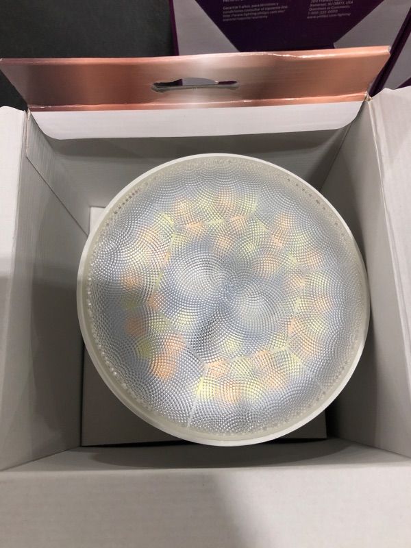 Photo 4 of Color and Tunable White PAR38 120W Equivalent Dimmable Smart Wi-Fi WiZ Connected LED Light Bulb. LOT OF 4. 
