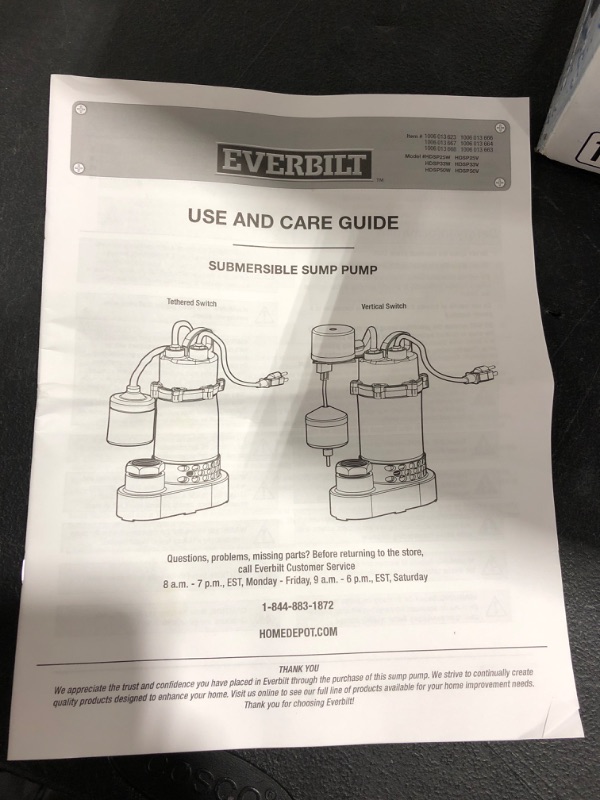 Photo 4 of 1/4 HP Aluminum Sump Pump Tether Switch. PRIOR USE. 
