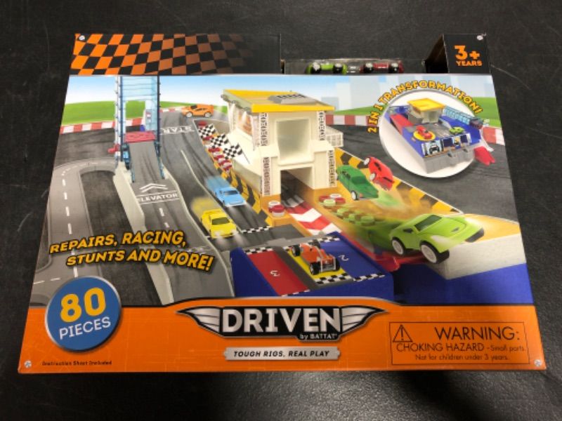Photo 3 of DRIVEN – Collapsible Playset with Tracks and Toy Cars – 2 in 1 Race Track - 80pc

