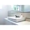Photo 1 of 4 in. Centerset Non-Metallic 2-Handle Bathroom Faucet in Chrome
