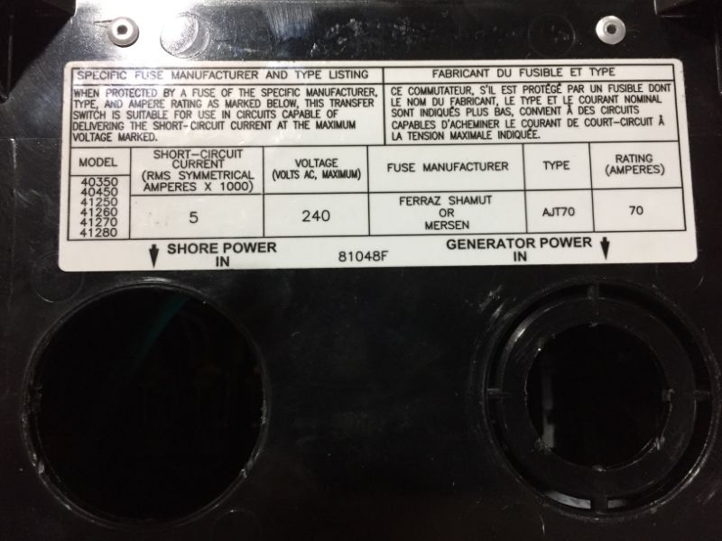 Photo 3 of Technology Research (41260 Surge Guard 50 Amp Automatic Transfer Switch
