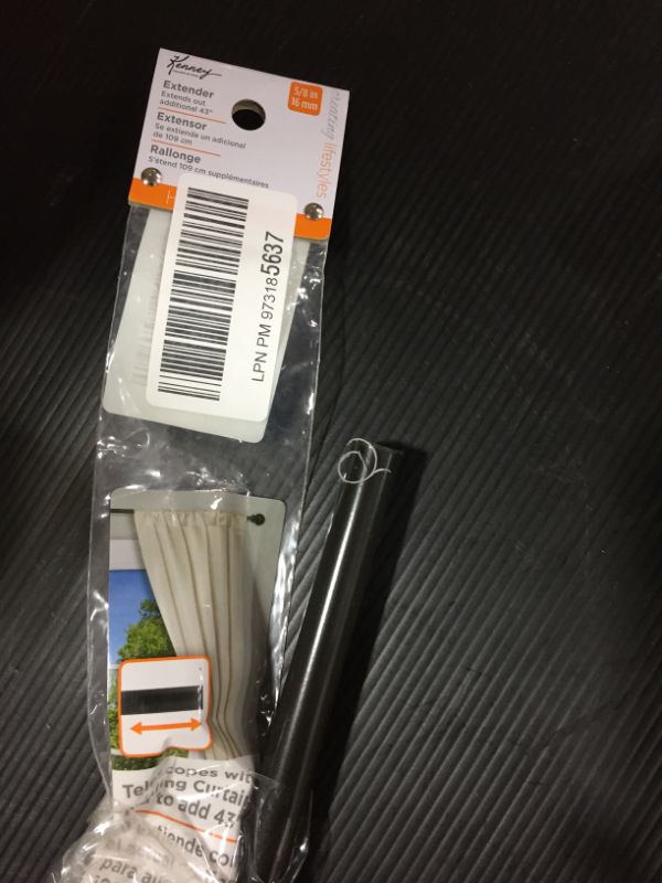 Photo 1 of Kenney 5/8" Diameter 43" Curtain Rod Extender, Oil Rubbed Bronze
