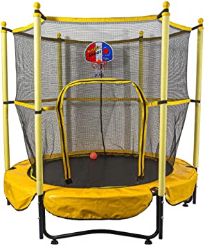 Photo 1 of 60" Trampoline for Kids, Indoor Outdoor Toddler Trampoline with Safety Enclosure for Fun, Toddler Baby Small Trampoline Birthday Gifts for Kids, Gifts for Boy and Girl, Age 2-8
