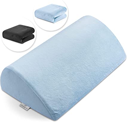 Photo 1 of LUXE DESK Foot Rest for Under at Work - 1 Footrest and 2 Washable Covers Blue Cover Black Perfect as Office Rest, Gaming or Ergonomic Home More 
