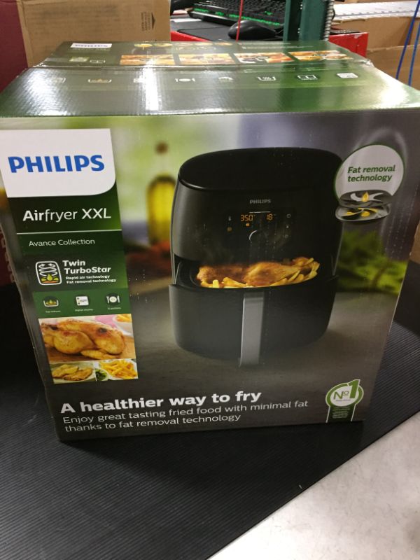 Photo 9 of Philips Premium Airfryer XXL with Fat Removal Technology, 3lb/7qt, Black, HD9650/96
