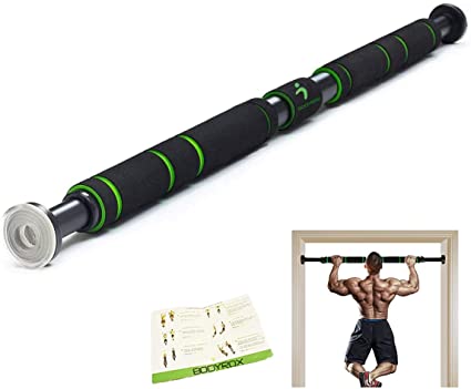 Photo 1 of Bodyrox Pull up/Chin up Bar | Premium Doorway Home Gym Fitness Bar with Lock Feature and Extended Hand Grips | Household Indoor Wall Bar, Home Fitness