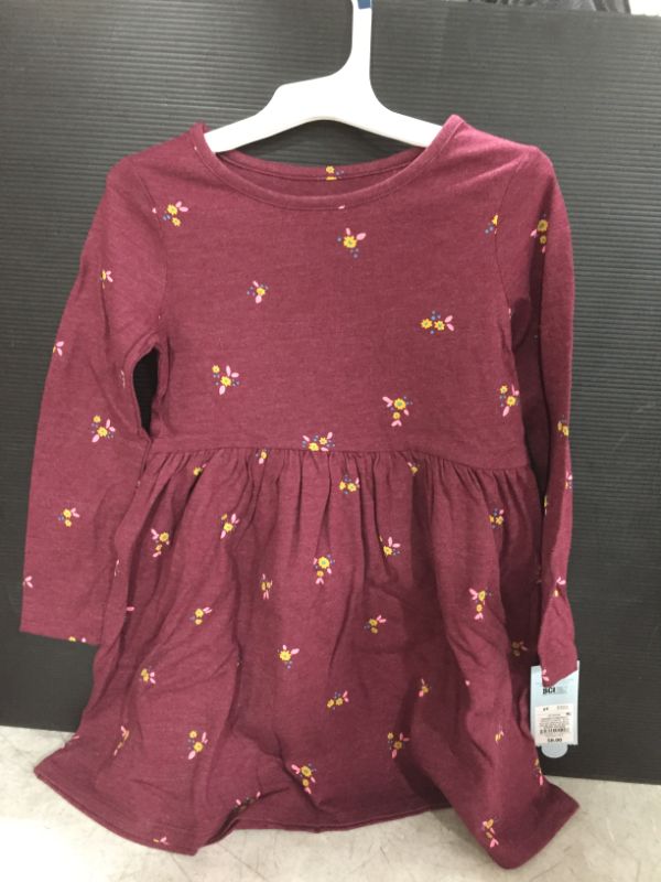 Photo 2 of 2 PACK - GIRL'S BURGUNDY FLOWER DRESS SIZE 5T