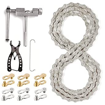 Photo 1 of Bike Chain Kit, Multi-Function Bike Mechanic Repair Kit - Chain Breaker and Chain Checker Include 3 Pairs Bicycle Missing Link for 6, 7, 8 Speed Chain, Speed Bike Chain 1/2 x 3/32 Inch Links?Reusable