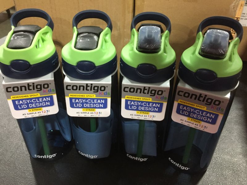 Photo 2 of 4 pack - Contigo 20oz Plastic Kids Autospout Water Bottle