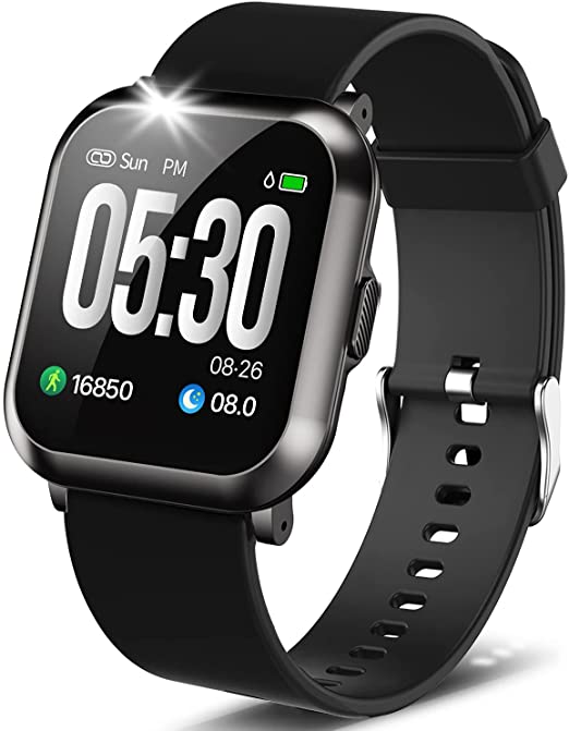 Photo 1 of Fitness Watch, 1.3” Touch Screen Smartwatch with Heart Rate Blood Pressure Monitor, Waterproof Fitness Tracker with 10 Sport Modes, Step Calories Counter, and Sleep Tracking for Women Men