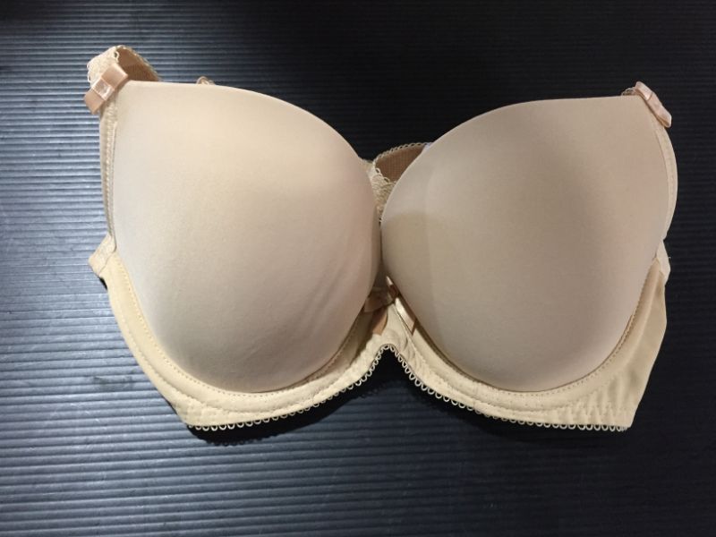 Photo 2 of Womens Freya Lingerie Deco Moulded Underwire Plunge Bra 4234 Nude SIZE: 28DD
