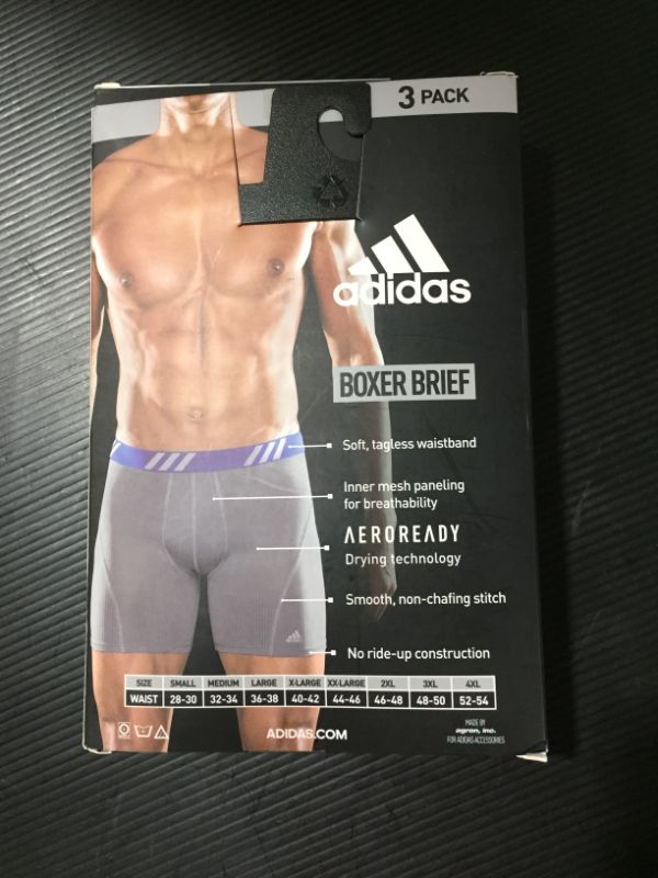 Photo 3 of adidas Men's Sport Performance Mesh Boxer Brief Underwear (3-Pack) M
