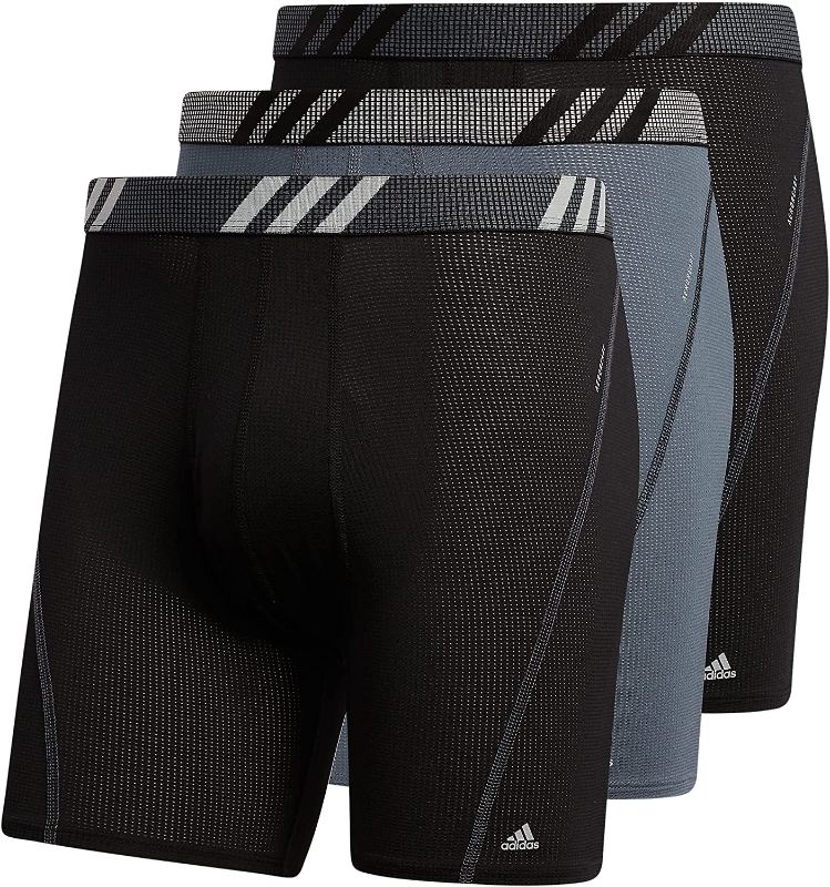 Photo 1 of adidas Men's Sport Performance Mesh Boxer Brief Underwear (3-Pack) M
