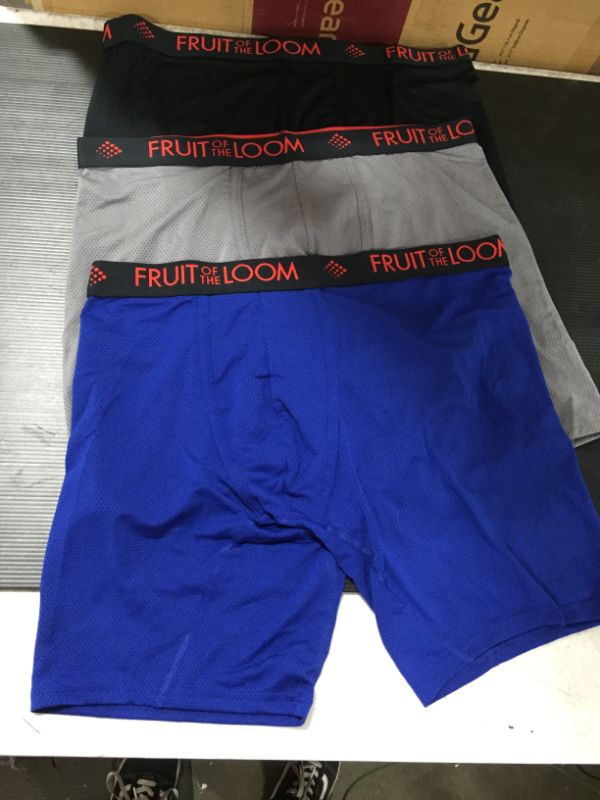 Photo 1 of Fruit of the Loom Men's Breathable Boxer Briefs size 2xl 3 pack 
