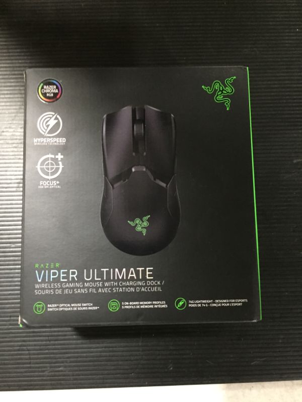 Photo 3 of Razer - Viper Ultimate Ultralight Wireless Optical Gaming Mouse with Charging Dock - Black
