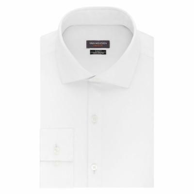 Photo 1 of Van Heusen Traveler Long Sleeve Stretch Dress Shirt - Slim, 15-15.5 34-35, White
