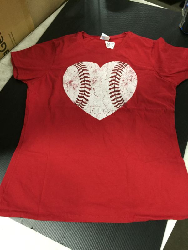 Photo 1 of GIRLS HEART BASEBALL T-SHIRT LARGE