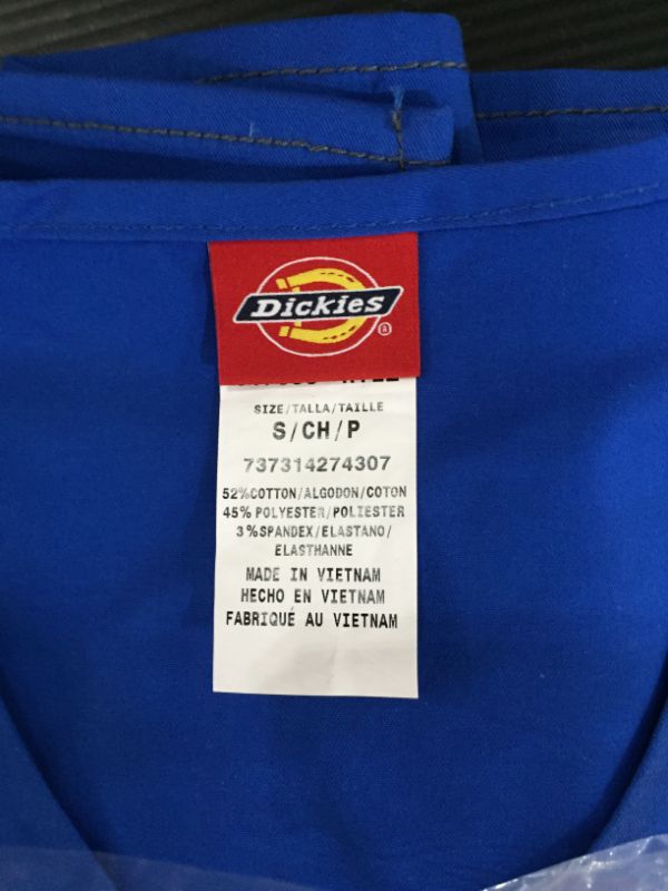 Photo 3 of Dickies Gen Flex Medical Scrubs Top for Women Mock Wrap 817355 S Royal
SMALL