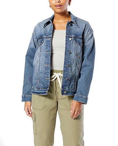 Photo 1 of Signature by Levi Strauss & Co. Gold Label Women's Boyfriend Trucker Jacket (Standard and Plus), Not So Basic, XX-Small
XXS