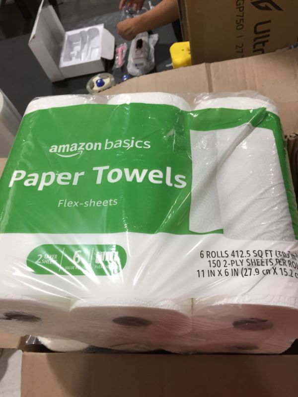 Photo 2 of Amazon Basics 2 Ply Paper Towel - Flex-Sheets - 12 Value Rolls (Previously Solimo)
