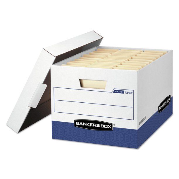 Photo 1 of R-Kive, FEL0724314, R-Kive Letter/Legal File Storage Box, 20 / Carton, White,Blue
