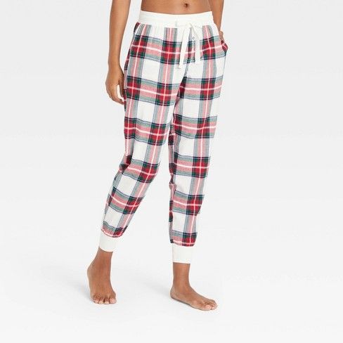 Photo 1 of Women's Perfectly Cozy Flannel Plaid Jogger Pajama Pants - Stars Above Size XL, 2 PACK!!
