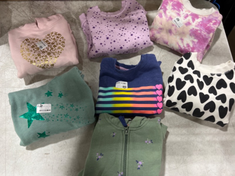 Photo 1 of Cat & Jack Little Girls' Sweatshirts, Styles Vary, All Size S(6/6X), 7 Total!!