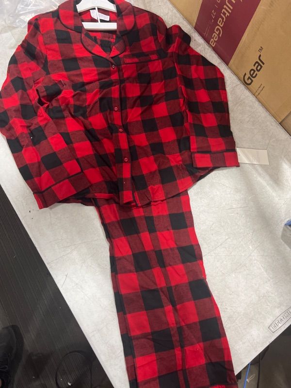 Photo 3 of Women's Perfectly Cozy Plaid Flannel Pajama Set - Stars Above, Size Small, 2PACK!
