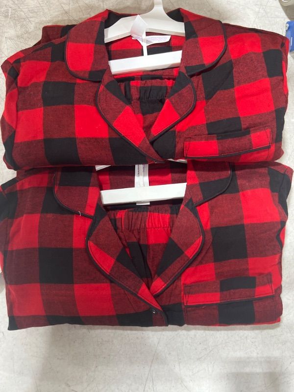 Photo 2 of Women's Perfectly Cozy Plaid Flannel Pajama Set - Stars Above, Size Small, 2PACK!
